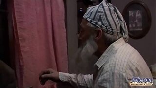 White hair grandpa fucks teenie girlfriend that shows as pixie in his dream