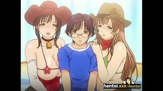 Nerd gets dick between busty babes tits - Boobalicious - 