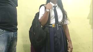 If the homework of the lady studying in the village was not completed, the teacher took advantage of her and her to fuck (Clear Vice)