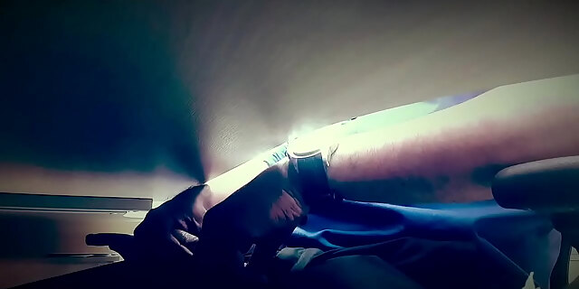 Masturbating in office under desk and watched by my lady colleague