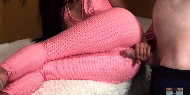 Edging His Cock on My Hot New Tights
