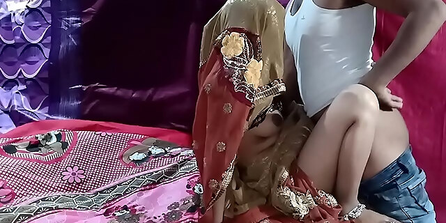 Newly married bride in her room