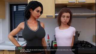Milfy City step sis and step mom drill in the kitchen
