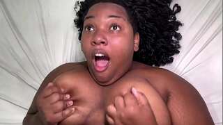 Brazilian ebony plumper teen on amateur threesome