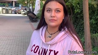 An innocent Latina teen fucks for money