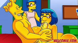 Barty fucking his friend's mother - The Simptoons Simpsons pornography