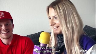BUMS BESUCH - Busty German porn industry star July Johnson surprise drills first-timer fellow