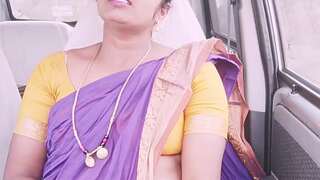 Indian maid car sex Telugu dirty talks.