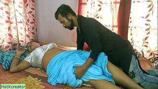 Desi super-steamy bhabhi having sex with houseowner son! Hindi webseries sex with grubby audio