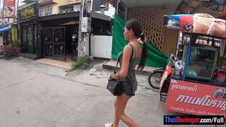 Real first-timer Thai nubile cutie fucked after lunch by her temporary beau
