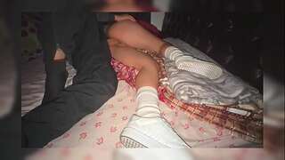 HE PENETRATES HER FROM THE SIDE with his BIG DICK with his TENNIS SHOES ON!!