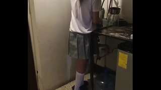 Latina Student Girl Takes Dick at Home! I Fucked my Cute StepSister While She&rsquo;s Washing the dishes and we are alone at Home!