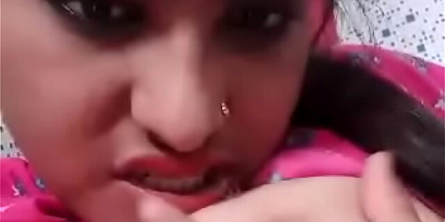Uber-cute north indian doll squessing her boobs, nips and showing cunt ejaculation leaked with hindi sex talk