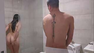 I hide the towel from my sister in law just as an pretext to fuck her hard.