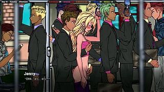 A stranger on the subway teaches her how to have a public orgasm.