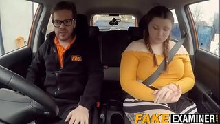 English BBW rides her driving instructors big huge schlong