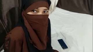 Hot insane Muslim sister got torn up by her step step-brother after lifting her hijab in bed