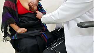 Doctor using patient in polyclinic