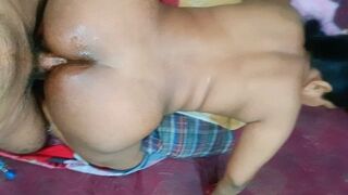 Indian bhabhi cock-squeezing cornhole boinking movie with clear Hindi voice rear end style position