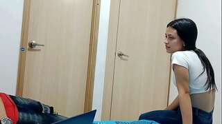 My young stepsist 18 year older young woman come in to ask what i am doing but i know what she wants is to gargle my penis and then smash her porn in spanish