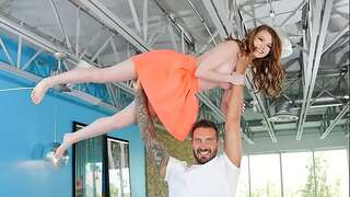 Fun and Flirty young damsel Spinner Is Playing with her Adoring Boyfriend