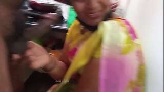 Hotel maid providing blowjob