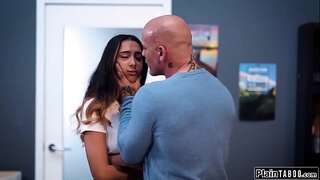 Stepdad banging his bratty daughter