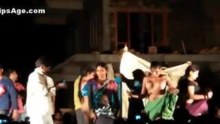 Public desi Telugu natukatti featuring local randis nude on stage