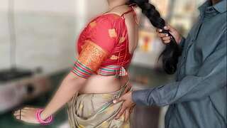 Beautiful village bhabhi having sex with brother in the kitchen for the first-ever time, desi girl xxxx cock-squeezing pussy viral hindi flick