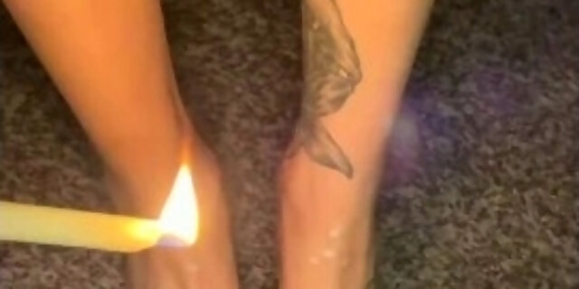 Wax play on my feet